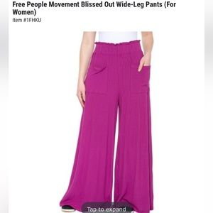 Free People Blissed Out Wide leg womens medium.